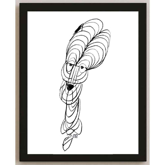 Nezih Danyal Tipler Kişiye Özel Sertifikalı Sınırlı Fine Art Karikatür Baskı NTP00254