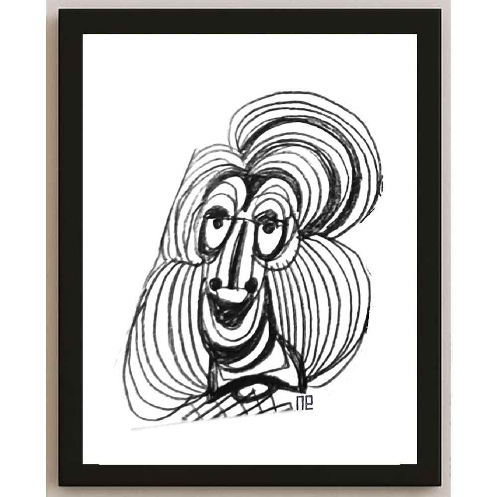 Nezih Danyal Tipler Kişiye Özel Sertifikalı Sınırlı Fine Art Karikatür Baskı NTP00255