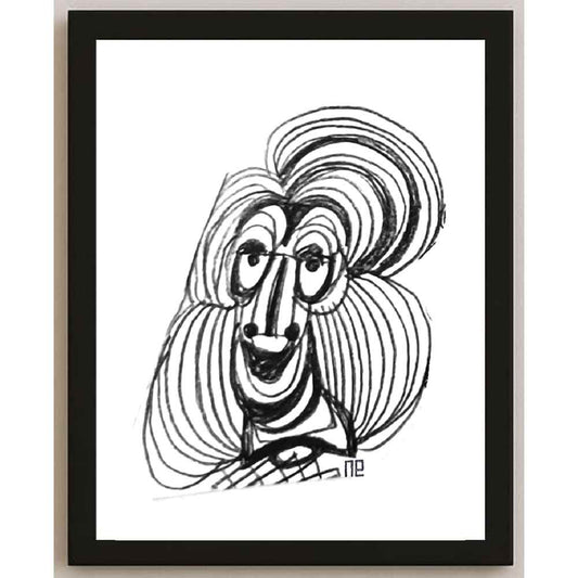 Nezih Danyal Tipler Kişiye Özel Sertifikalı Sınırlı Fine Art Karikatür Baskı NTP00255