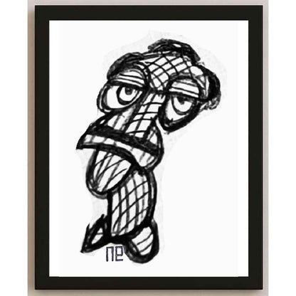Nezih Danyal Tipler Kişiye Özel Sertifikalı Sınırlı Fine Art Karikatür Baskı NTP00256