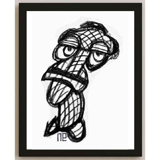 Nezih Danyal Tipler Kişiye Özel Sertifikalı Sınırlı Fine Art Karikatür Baskı NTP00256