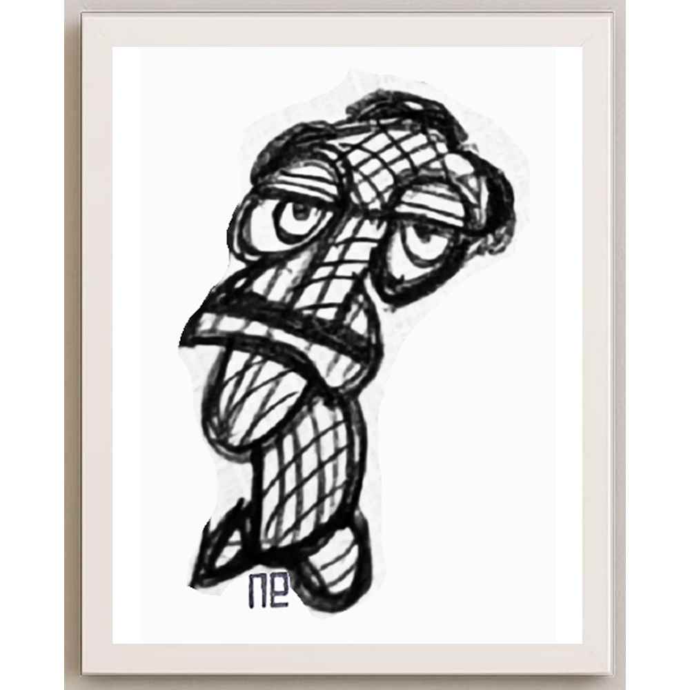 Nezih Danyal Tipler Kişiye Özel Sertifikalı Sınırlı Fine Art Karikatür Baskı NTP00256