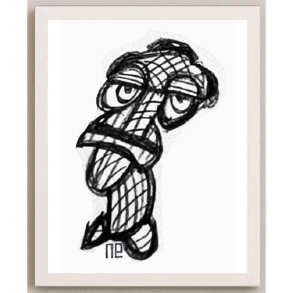 Nezih Danyal Tipler Kişiye Özel Sertifikalı Sınırlı Fine Art Karikatür Baskı NTP00256