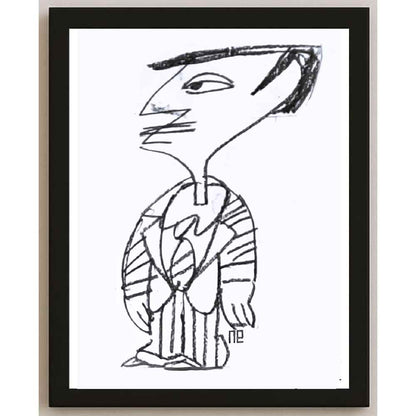 Nezih Danyal Tipler Kişiye Özel Sertifikalı Sınırlı Fine Art Karikatür Baskı NTP00257
