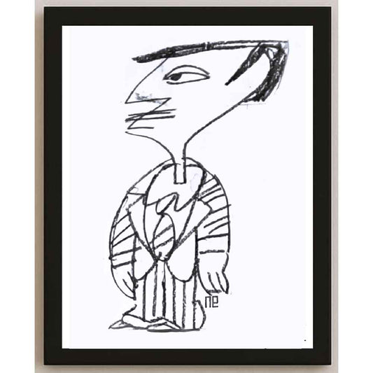 Nezih Danyal Tipler Kişiye Özel Sertifikalı Sınırlı Fine Art Karikatür Baskı NTP00257