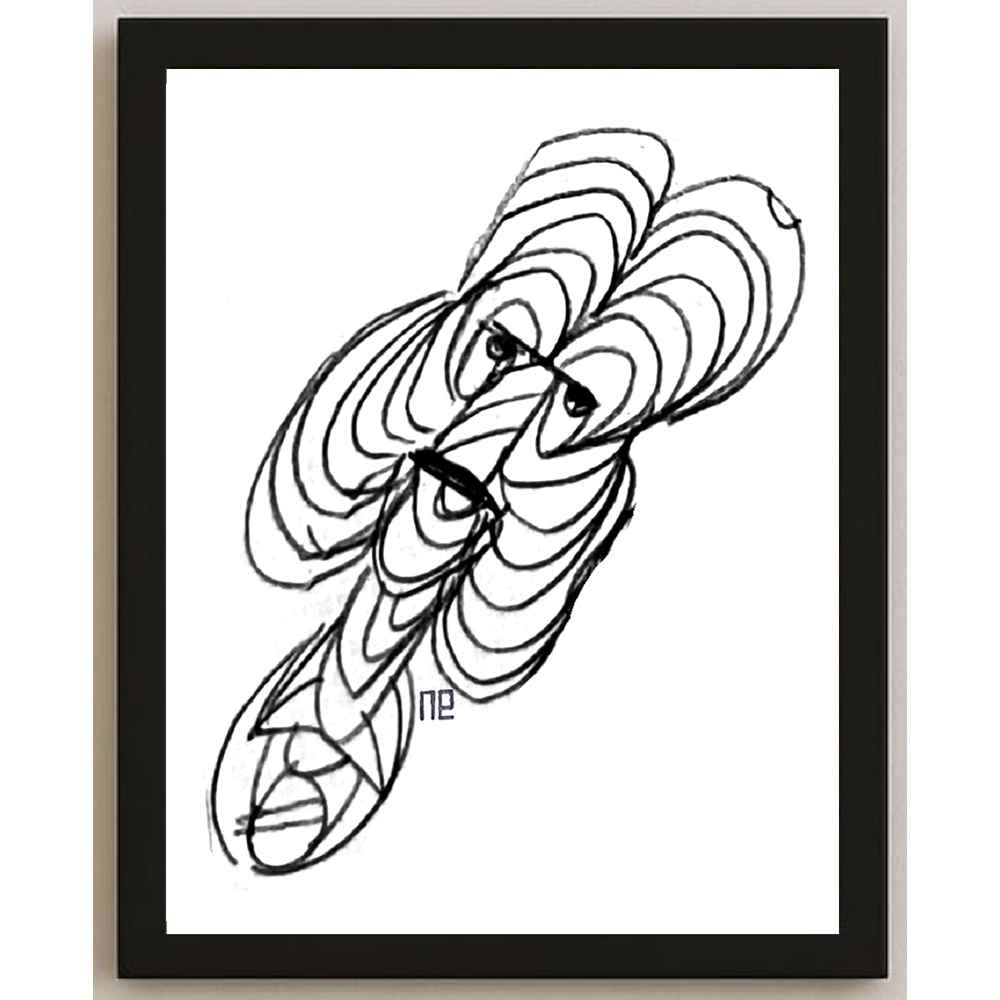 Nezih Danyal Tipler Kişiye Özel Sertifikalı Sınırlı Fine Art Karikatür Baskı NTP00259