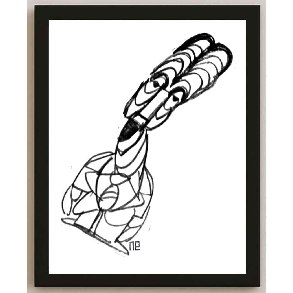 Nezih Danyal Tipler Kişiye Özel Sertifikalı Sınırlı Fine Art Karikatür Baskı NTP00260