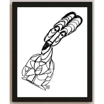 Nezih Danyal Tipler Kişiye Özel Sertifikalı Sınırlı Fine Art Karikatür Baskı NTP00260