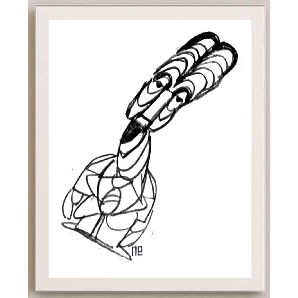 Nezih Danyal Tipler Kişiye Özel Sertifikalı Sınırlı Fine Art Karikatür Baskı NTP00260