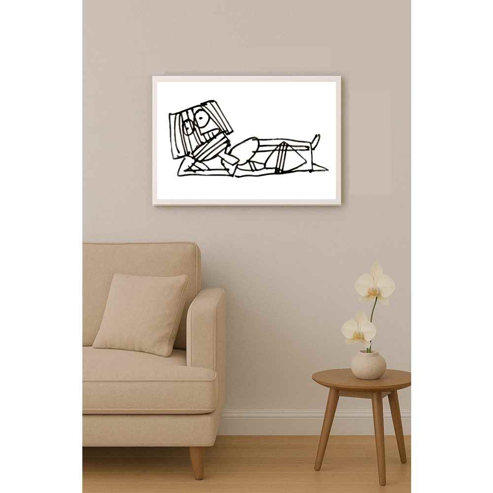 Nezih Danyal Tipler Kişiye Özel Sertifikalı Sınırlı Fine Art Karikatür Baskı NTP00262