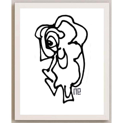 Nezih Danyal Tipler Kişiye Özel Sertifikalı Sınırlı Fine Art Karikatür Baskı NTP00268