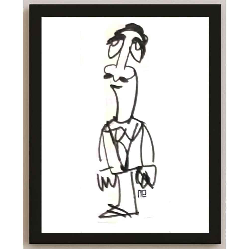 Nezih Danyal Tipler Kişiye Özel Sertifikalı Sınırlı Fine Art Karikatür Baskı NTP00271