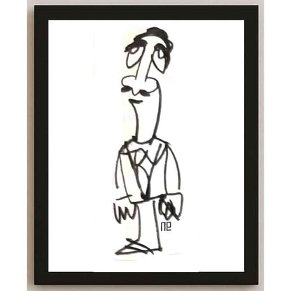 Nezih Danyal Tipler Kişiye Özel Sertifikalı Sınırlı Fine Art Karikatür Baskı NTP00271