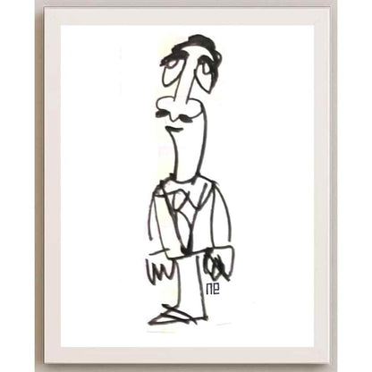 Nezih Danyal Tipler Kişiye Özel Sertifikalı Sınırlı Fine Art Karikatür Baskı NTP00271