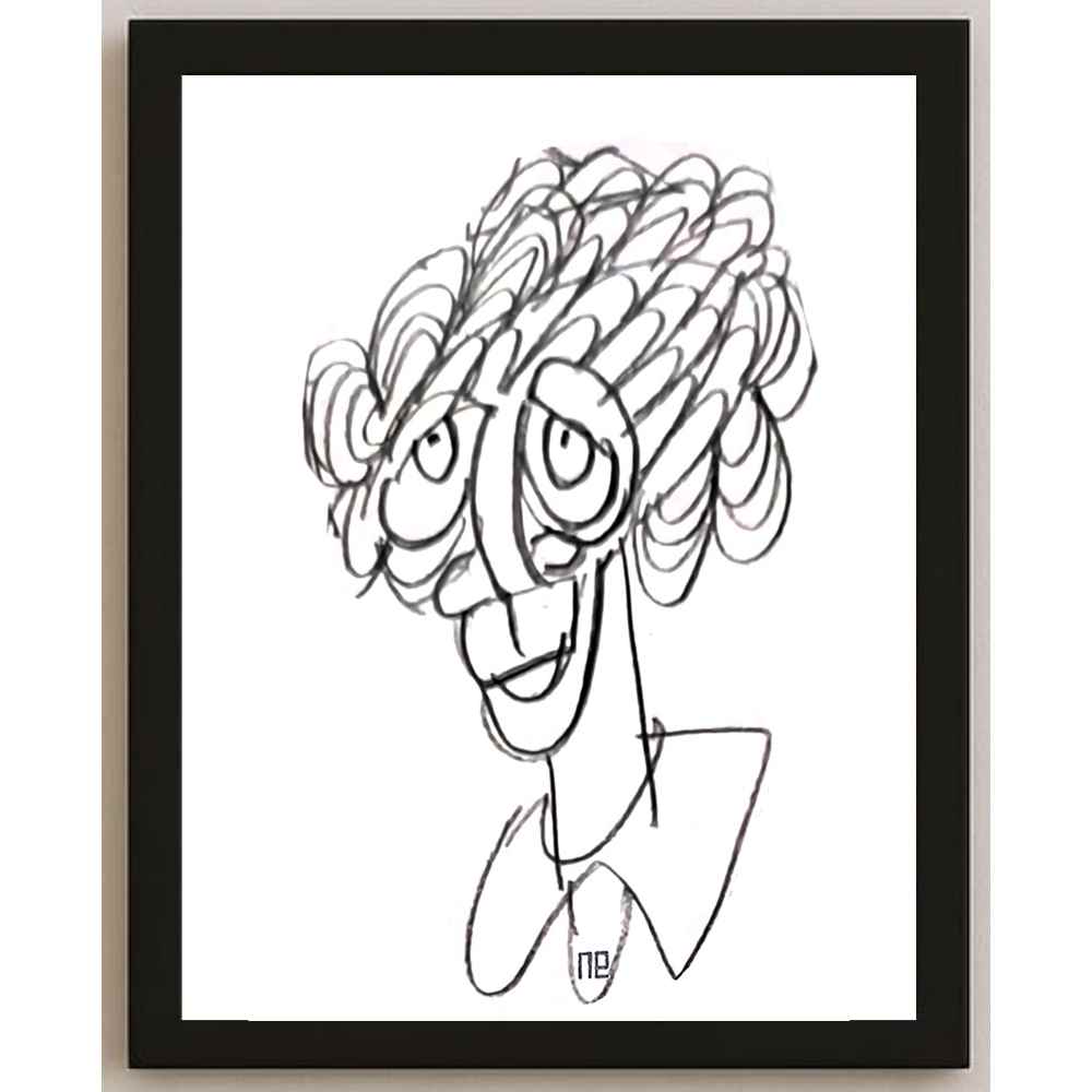 Nezih Danyal Tipler Kişiye Özel Sertifikalı Sınırlı Fine Art Karikatür Baskı NTP00274