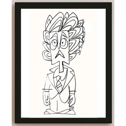 Nezih Danyal Tipler Kişiye Özel Sertifikalı Sınırlı Fine Art Karikatür Baskı NTP00276