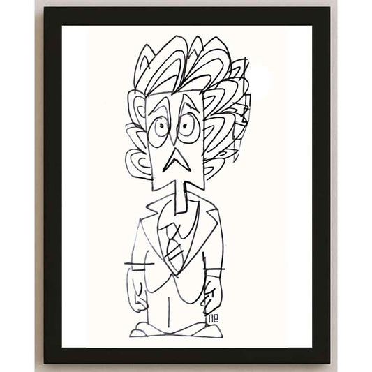 Nezih Danyal Tipler Kişiye Özel Sertifikalı Sınırlı Fine Art Karikatür Baskı NTP00276