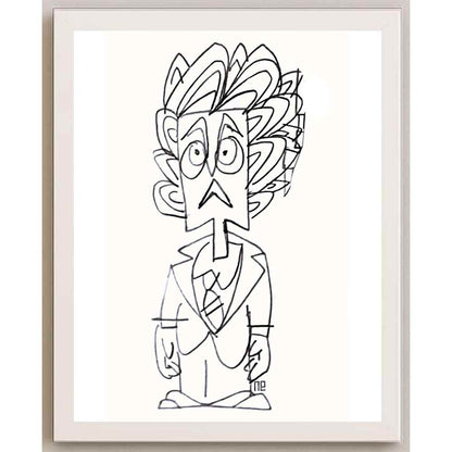 Nezih Danyal Tipler Kişiye Özel Sertifikalı Sınırlı Fine Art Karikatür Baskı NTP00276