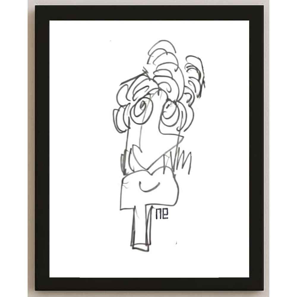 Nezih Danyal Tipler Kişiye Özel Sertifikalı Sınırlı Fine Art Karikatür Baskı NTP00281