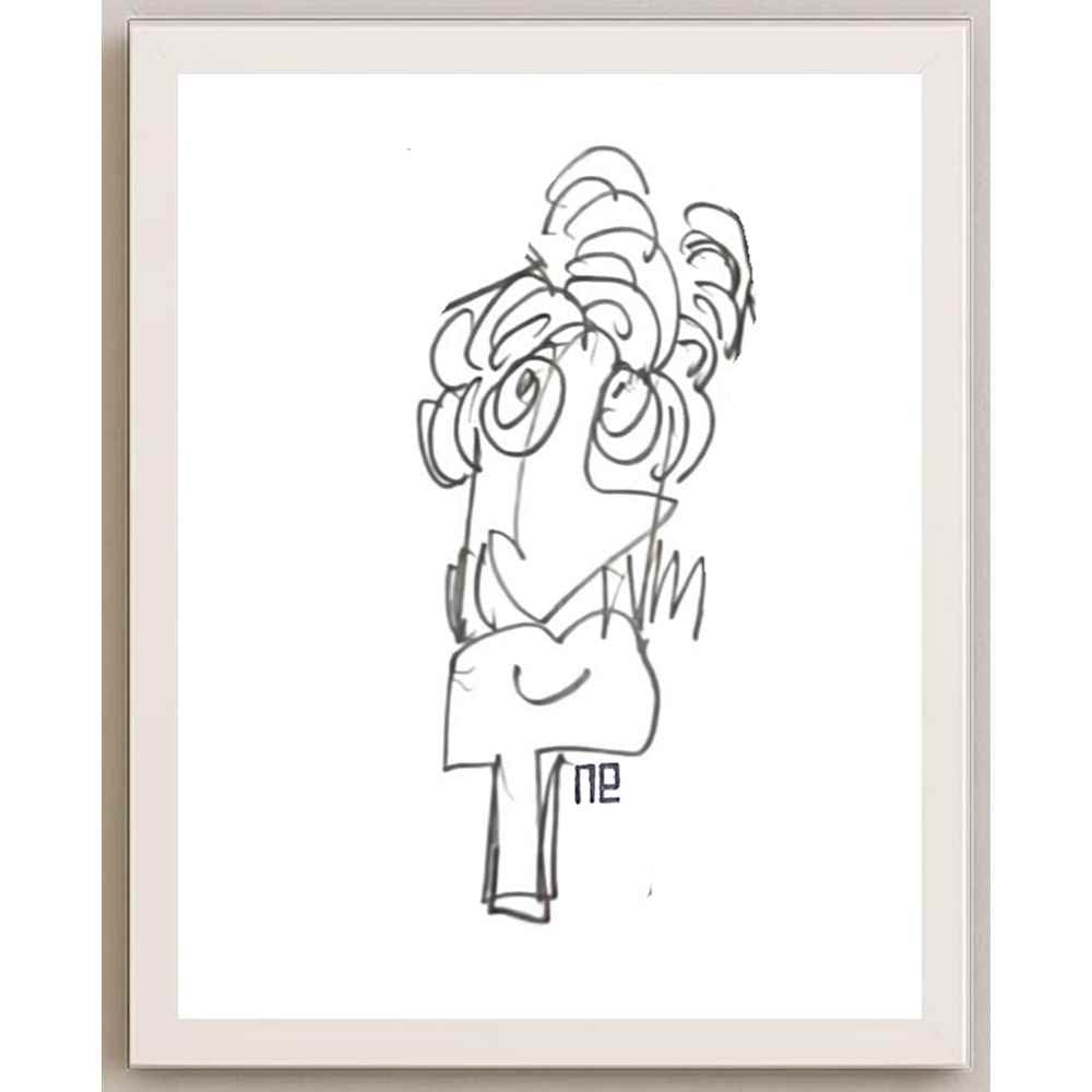 Nezih Danyal Tipler Kişiye Özel Sertifikalı Sınırlı Fine Art Karikatür Baskı NTP00281