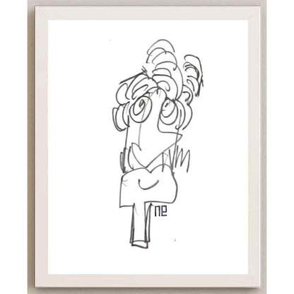 Nezih Danyal Tipler Kişiye Özel Sertifikalı Sınırlı Fine Art Karikatür Baskı NTP00281