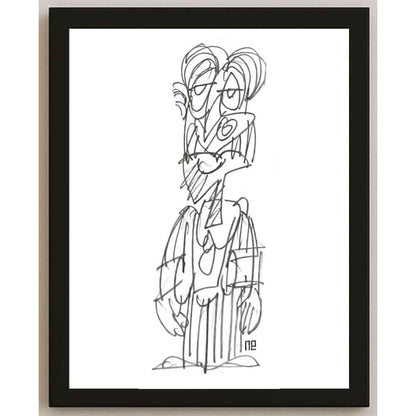 Nezih Danyal Tipler Kişiye Özel Sertifikalı Sınırlı Fine Art Karikatür Baskı NTP00282