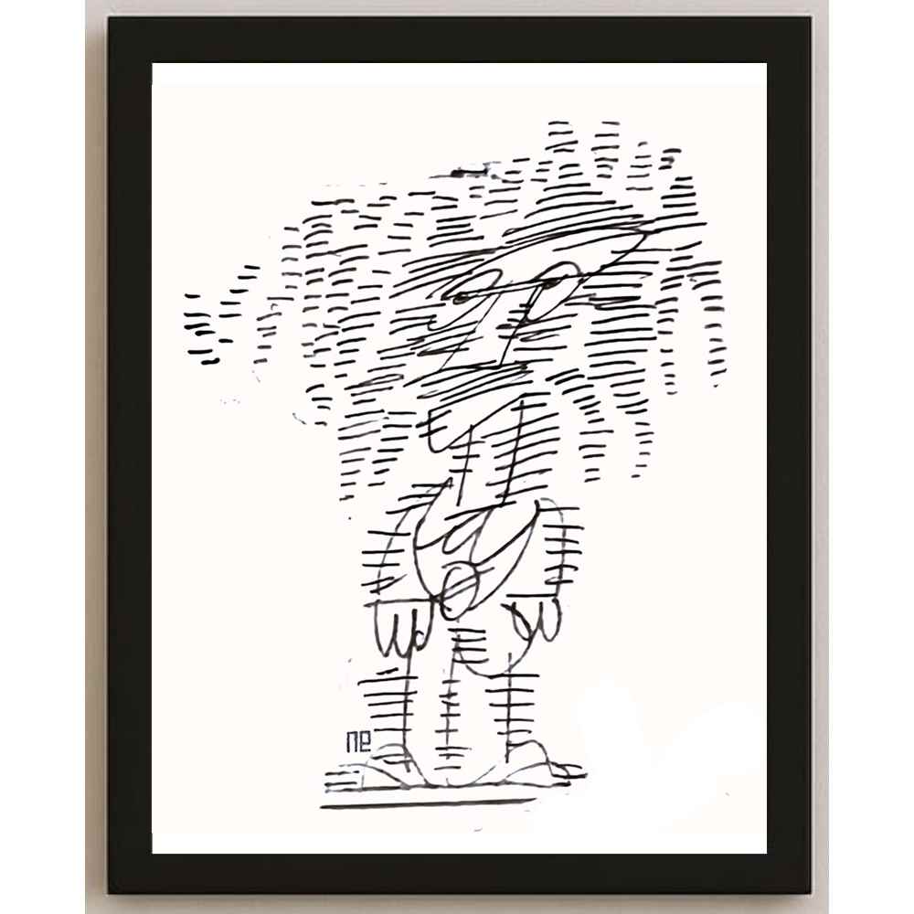 Nezih Danyal Tipler Kişiye Özel Sertifikalı Sınırlı Fine Art Karikatür Baskı NTP00283