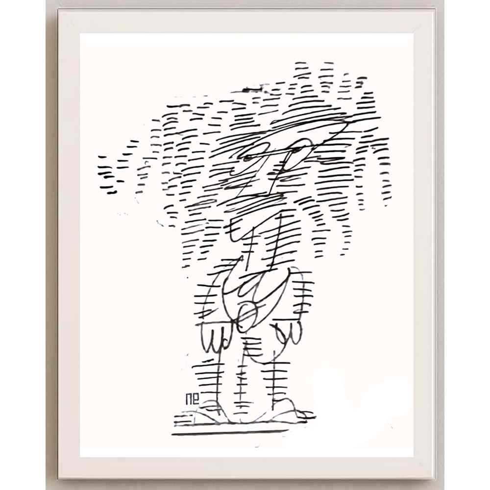 Nezih Danyal Tipler Kişiye Özel Sertifikalı Sınırlı Fine Art Karikatür Baskı NTP00283