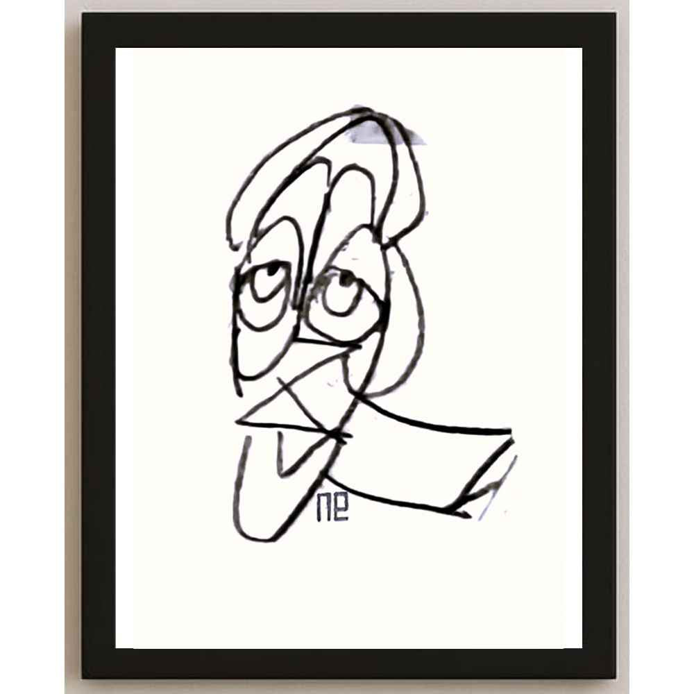 Nezih Danyal Tipler Kişiye Özel Sertifikalı Sınırlı Fine Art Karikatür Baskı NTP00285
