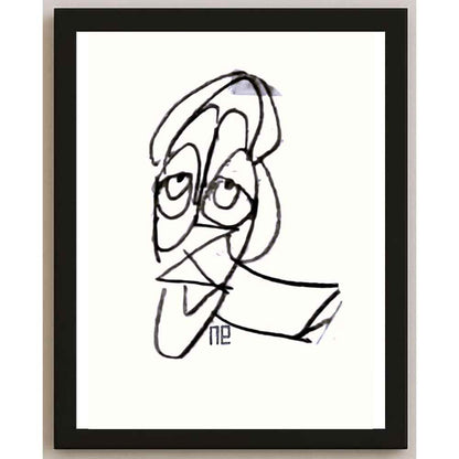 Nezih Danyal Tipler Kişiye Özel Sertifikalı Sınırlı Fine Art Karikatür Baskı NTP00285