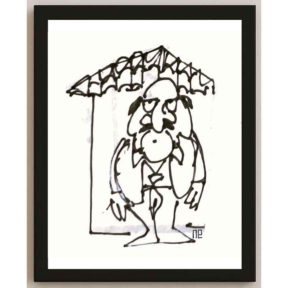 Nezih Danyal Tipler Kişiye Özel Sertifikalı Sınırlı Fine Art Karikatür Baskı NTP00287