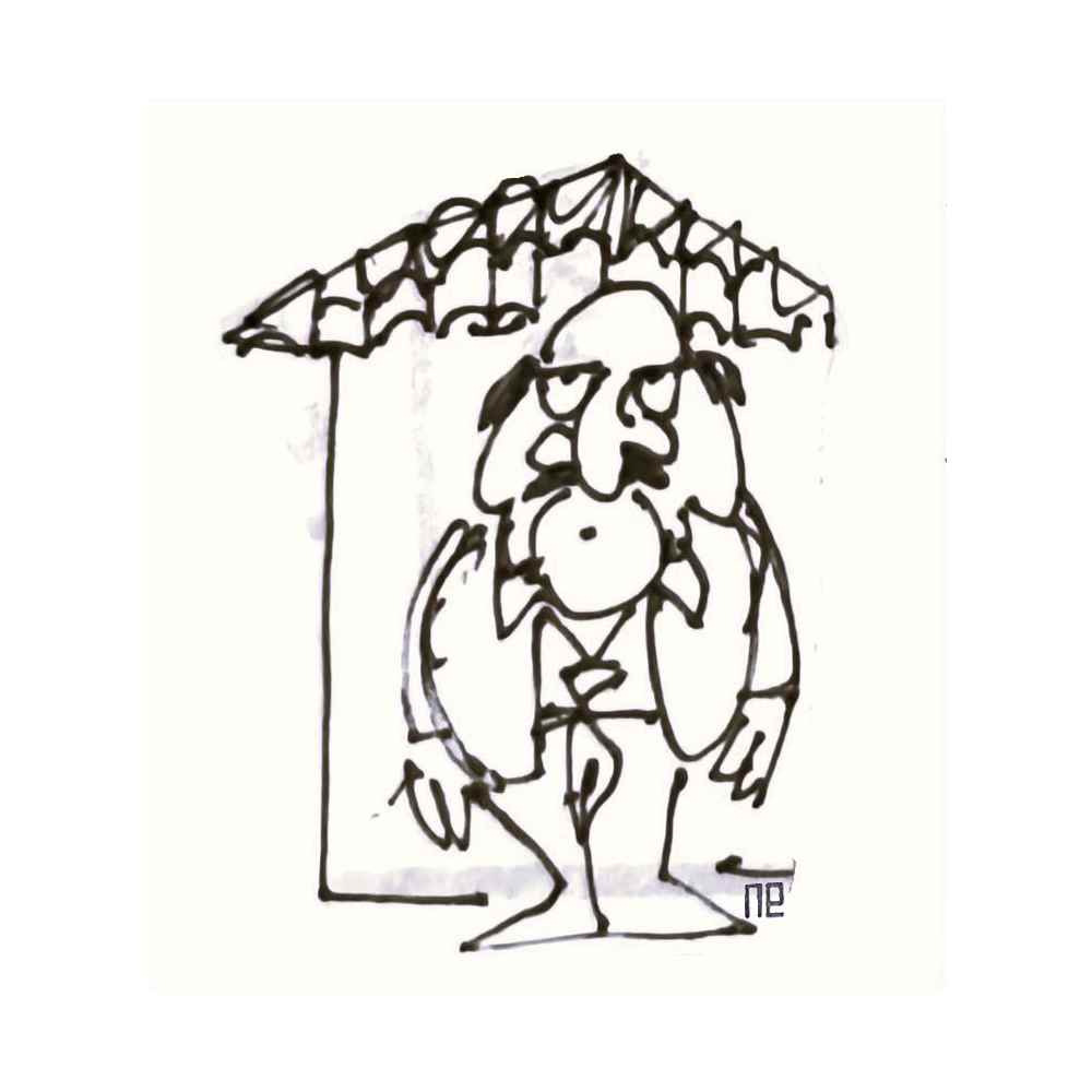 Nezih Danyal Tipler Kişiye Özel Sertifikalı Sınırlı Fine Art Karikatür Baskı NTP00287