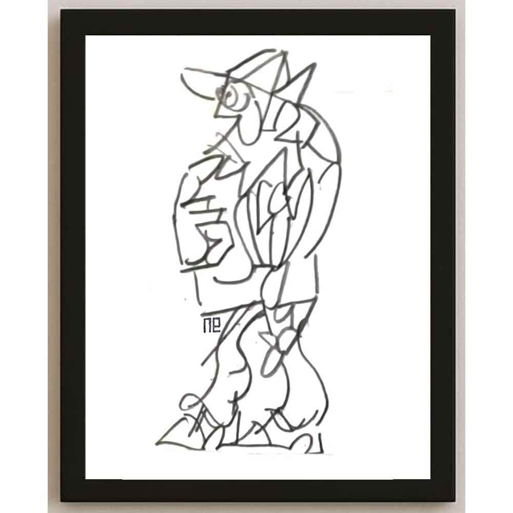 Nezih Danyal Tipler Kişiye Özel Sertifikalı Sınırlı Fine Art Karikatür Baskı NTP00288