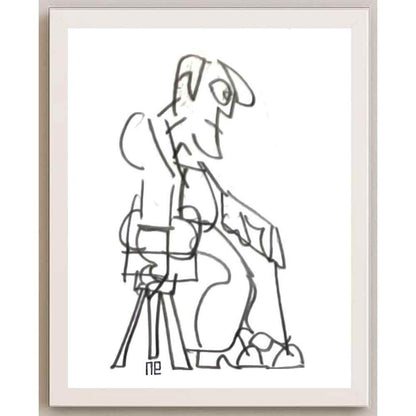 Nezih Danyal Tipler Kişiye Özel Sertifikalı Sınırlı Fine Art Karikatür Baskı NTP00289
