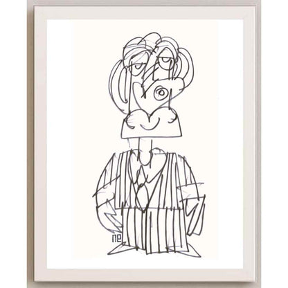 Nezih Danyal Tipler Kişiye Özel Sertifikalı Sınırlı Fine Art Karikatür Baskı NTP00290