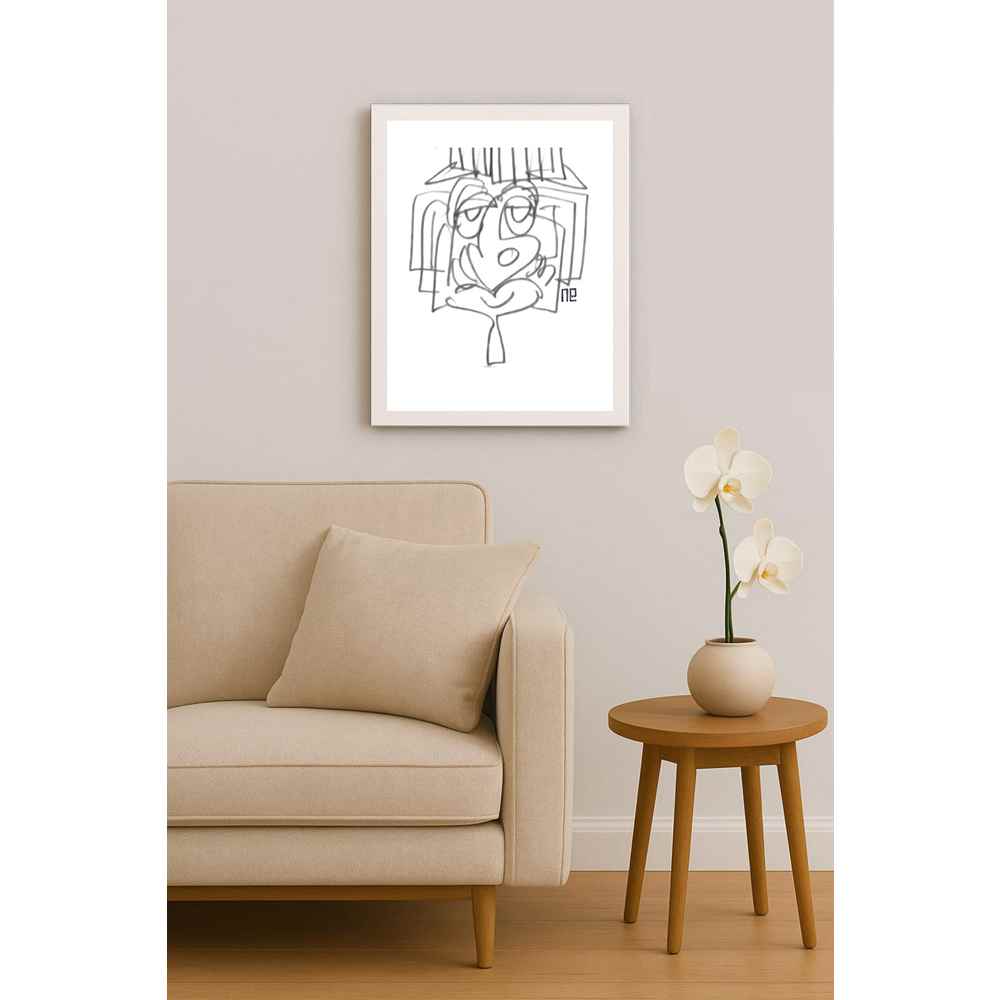 Nezih Danyal Tipler Kişiye Özel Sertifikalı Sınırlı Fine Art Karikatür Baskı NTP00291
