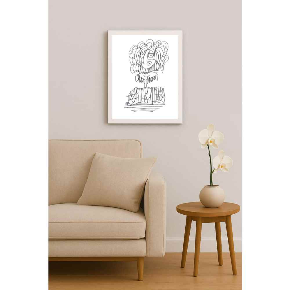 Nezih Danyal Tipler Kişiye Özel Sertifikalı Sınırlı Fine Art Karikatür Baskı NTP00292