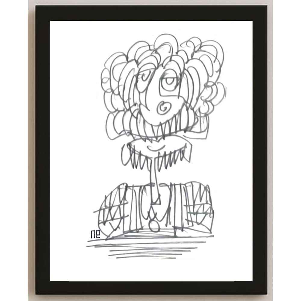 Nezih Danyal Tipler Kişiye Özel Sertifikalı Sınırlı Fine Art Karikatür Baskı NTP00292