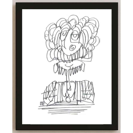 Nezih Danyal Tipler Kişiye Özel Sertifikalı Sınırlı Fine Art Karikatür Baskı NTP00292