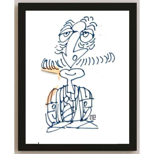 Nezih Danyal Tipler Kişiye Özel Sertifikalı Sınırlı Fine Art Karikatür Baskı NTP00295