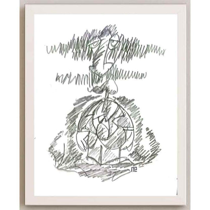 Nezih Danyal Tipler Kişiye Özel Sertifikalı Sınırlı Fine Art Karikatür Baskı NTP00298