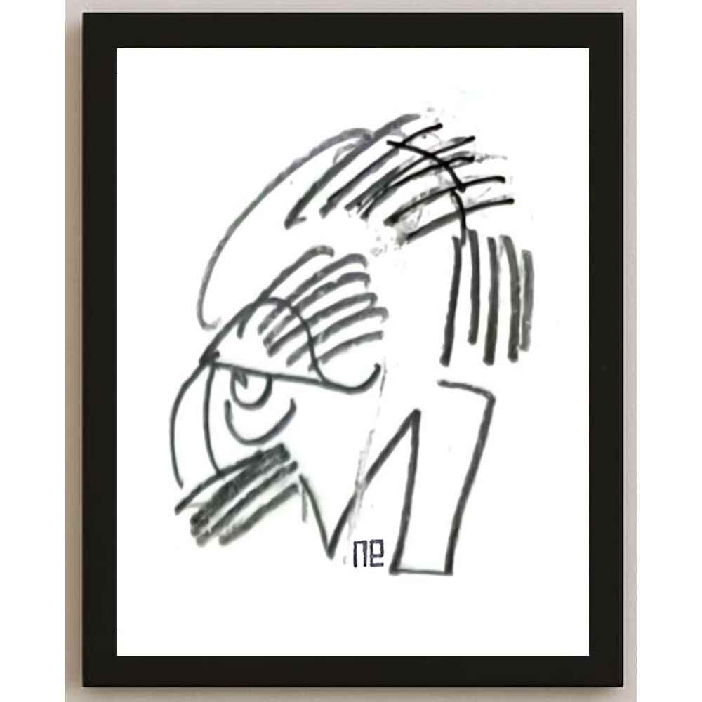 Nezih Danyal Tipler Kişiye Özel Sertifikalı Sınırlı Fine Art Karikatür Baskı NTP00299