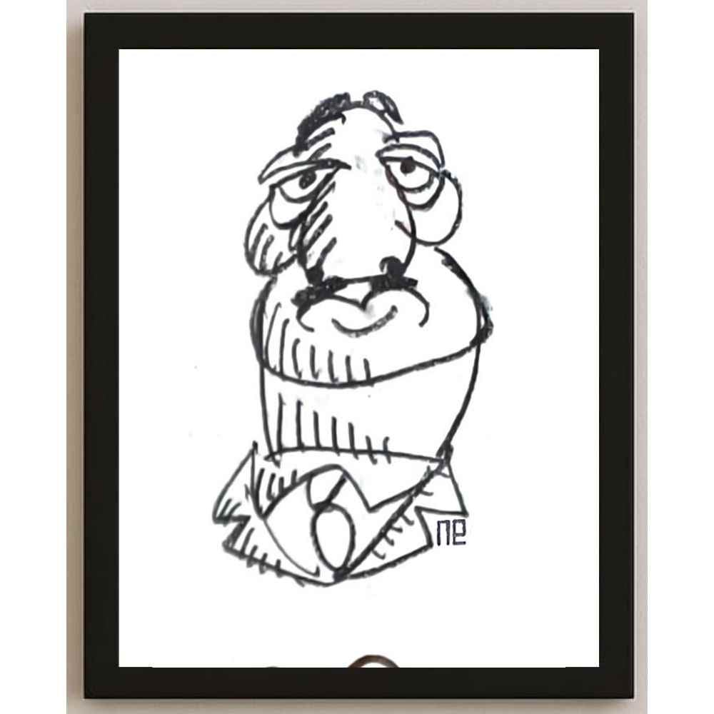 Nezih Danyal Tipler Kişiye Özel Sertifikalı Sınırlı Fine Art Karikatür Baskı NTP00300