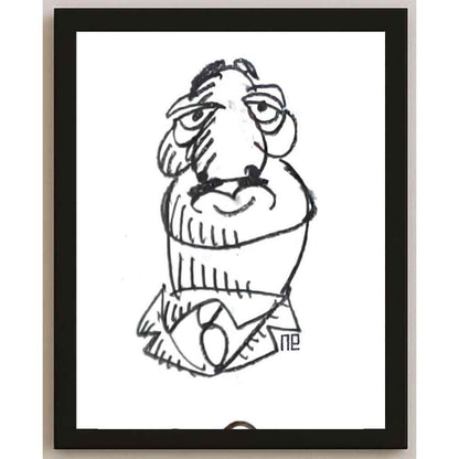 Nezih Danyal Tipler Kişiye Özel Sertifikalı Sınırlı Fine Art Karikatür Baskı NTP00300