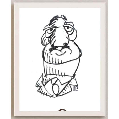 Nezih Danyal Tipler Kişiye Özel Sertifikalı Sınırlı Fine Art Karikatür Baskı NTP00300