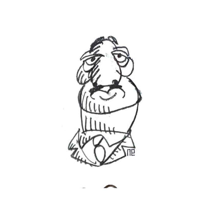 Nezih Danyal Tipler Kişiye Özel Sertifikalı Sınırlı Fine Art Karikatür Baskı NTP00300