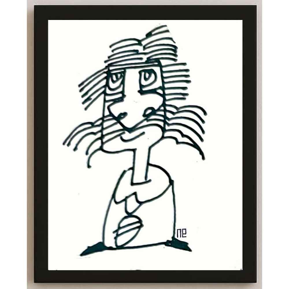 Nezih Danyal Tipler Kişiye Özel Sertifikalı Sınırlı Fine Art Karikatür Baskı NTP00301