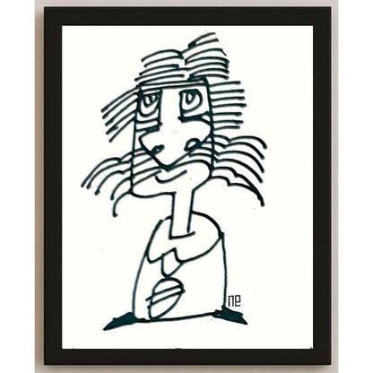 Nezih Danyal Tipler Kişiye Özel Sertifikalı Sınırlı Fine Art Karikatür Baskı NTP00301