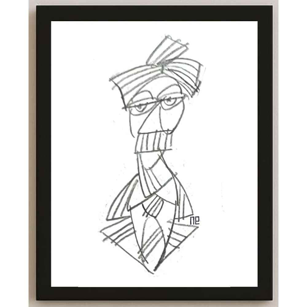 Nezih Danyal Tipler Kişiye Özel Sertifikalı Sınırlı Fine Art Karikatür Baskı NTP00302