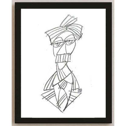 Nezih Danyal Tipler Kişiye Özel Sertifikalı Sınırlı Fine Art Karikatür Baskı NTP00302